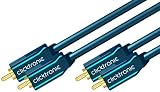 Clicktronic Casual Cinch-Koaxial Stereo Audiokabel (2x Cinch-Stecker/2x Cinch-Stecker) 0,5m