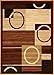 Feraghan/New City hil1032brown_2x4 Brand New Contemporary Modern Squares Circles Wool Area Rug, 2' x 3', Brown/Beige
