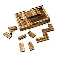 SMALL COLORFUL DOUBLE NINE DOMINOES WOODEN SIZE 2CMx4CM BOX SET IN PLASTIC WRAP