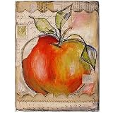 Apple Wall Hanging - Mixed Media Reproduction on Rigid Board
