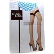 Music Legs Lycra Diamond Net Thigh Highs - Black