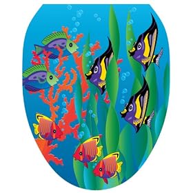 Toilet Tattoos TT-1800-O Under the Sea Design, Elongated