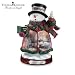 Thomas Kinkade Holiday Lights Snowman Figurine by The Bradford Editions