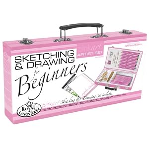 Royal-Langnickel-Pink-Art-Beginner-Artist-Sketching-and-Drawing-Wood-Box-Set