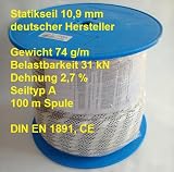 Industriekletterseil Statikseil Seil 10,9 mm - 100m Rolle