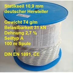 Industriekletterseil Statikseil Seil 10,9 mm - 100m Rolle