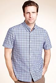 2 Longer Pure Cotton Grid Check Oxford Shirt