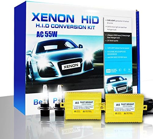 Shuanghong AC 55W Super Fast Quick Start Slim Ballast HID Xenon Conversion Kit Golden 881-10000K