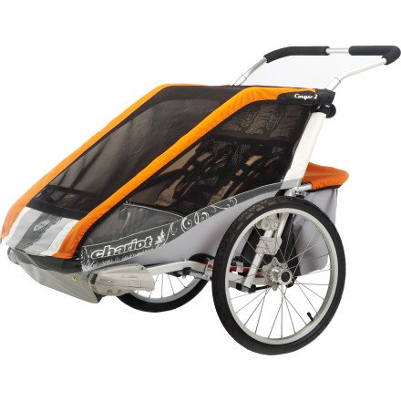Chariot Carriers Inc Cougar 2 Stroller Orange Gray Silver - One Size