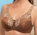 Glamorise Wonderwire Floral Lace Underwire Bra Style 1055