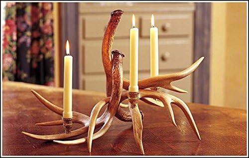 Hughes Collection HP-66609 14 x 19 in. Whitetail Candlebra