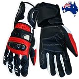 Vector Pro Series Motorcycle Leather Sports Gloves Red Size XL
