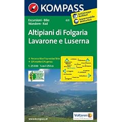Altipiani di Folgaria / Lavarone e Luserna 1 : 25 000: Wanderkarte mit Radrouten. GPS-genau