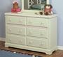 Doll House 6 Drawer Dresser Powell 292-006 WHT