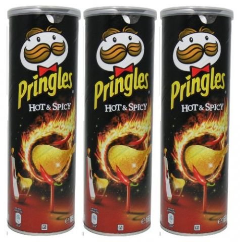 Pringles Kartoffelchips - Hot & Spicy 3PACK (3x165g)