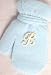 Blue One Size Magic Mitten with Customer Chosen Ivory Monogrammed Letter for Infant Girls Ages 0-2 Years