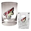 Phoenix Coyotes Rocks Glass & Square Shot Glass Set - Primary Logo NHL Hockey