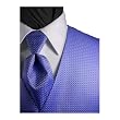 Venetian Collection Tuxedo Vest and Windsor Band Tie, Color Sapphire