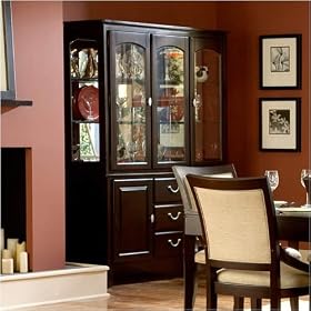 Sanford Glass Paneled China Cabinet by SHOPZEUS