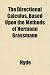 The Directional Calculus, Based Upon the Methods of Hermann Grassmann