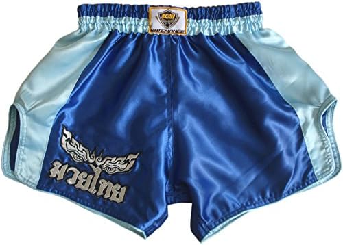 Katemanee Muay Thai Boxing Shorts Low-Waist Fit Retro Style KMRS-002 (Large (Waist 30"))