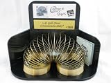 Commemorative 55th Anniversary 14 kt. Gold Plated Slinky with Stamp and Display Stand Numbered C.O.A. and Stand