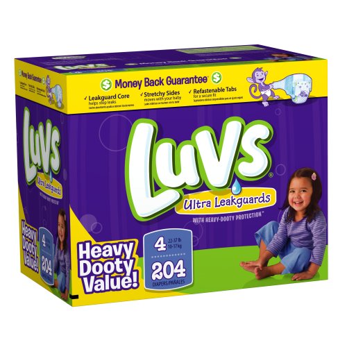 Luvs Ultra Leakguards Diapers, Size 4, 204-Count Luvs Ultra Leakguards Diapers, Size 4, 204-Count