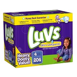 Luvs Ultra Leakguards Diapers, Size 4, 204-Count