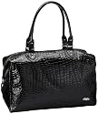 Buffalo London BAG 207-AB990 croco pu black 01, Damen Henkeltasche, schwarz, (black 1) (Size 36)