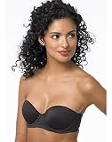 Hanes Concealing Petals Strapless Bra (38D/Black)