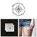 Tattify Compass Temporary Tattoo - Bypass (Set of 2) - Other Styles Available - High Quality and Fashionable Temporary Tattoos