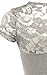 HOT FROM HOLLYWOOD Women's Fitted Casual Floral Lace Short Sleeve Shirt Top Blouse