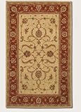 3'6 x 5'6 Couristan Persian Romances Floral Malayer - 2144-6590 Red-Ivory - Black-Olive-Brown Rect