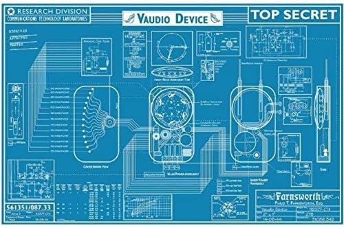Warehouse 13 Farnsworth Blueprint Replica (Size 24" x 36") Wall Art Print