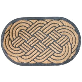 Lover's Knot Coir Molded Rubber Doormat by 