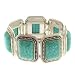 Green Turquoise Howlite Stretchy Bangle Bracelet 30mm
