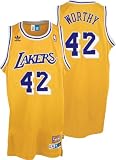 James Worthy Jersey: adidas Gold Throwback Swingman #42 Los Angeles Lakers Jersey - XX-Large