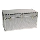 Locking Footlocker Trunk - 31 in Corrugated Steel by Mercury Luggage