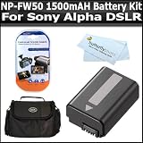 Battery Kit For Sony A55, A33 DSLR SLT A55, SLT A33 Includes Replacement Extended NP-FW50 (1500 mAH) Battery + Deluxe Carrying Case + LCD Screen Protectors + Mini Flexiible Tripod + BP MicroFiber Cleaning Cloth