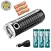 Olight SRMINI Intimidator II 3*CREE XM-L2 LEDs 3200 Lumens Variable-output Rechargeable LED Flashlight with 18650 Rechargeable Battery and USB Vehicle Power Adapter with Skyben Battery Case