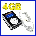 Swees Mini 4GB Clip Mp3 player mit FM radio LCD-Display schwarz