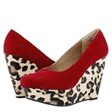 Zena59 Leopard Print Wedge Heel Pumps RUBY