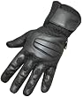 LEATHER MESH GLOVES MOTORCYCLE BIKE GLOVE Black