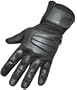 LEATHER MESH GLOVES MOTORCYCLE BIKE GLOVE Black