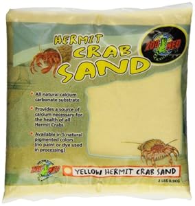 Zoo Med Laboratories SZMHC2Y Hermit Crab, 2-Pound, Sand Yellow