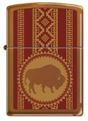 American Buffalo Harvest Bronze Zippo Lighter