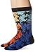 K. Bell Sport Men's Palm Crew Socks, Blue/Orange, 10-13/6-12(Pack of 2)