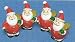 4 petits père-noël en polyrésine 3 cm