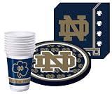 Notre Dame Fighting Irish - Party Supplies Pack Including Plates, Cups, and Napkins- 8 Guests