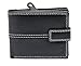 Starhide RFID Blocking Mens Soft Nappa Leather Billfold Wallet With Large Secure Zip Coin Pocket Purse 1044 Black
